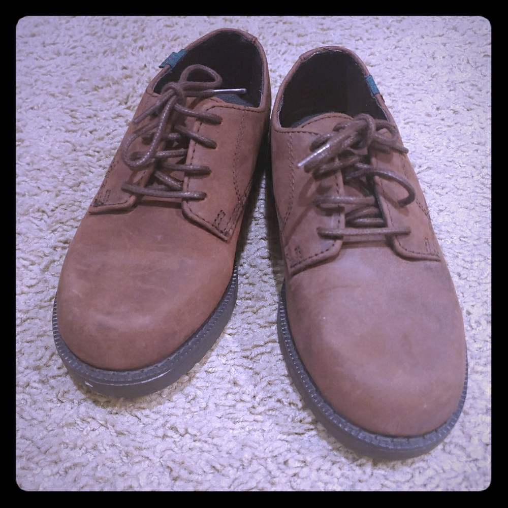 Kids brown leather shoes